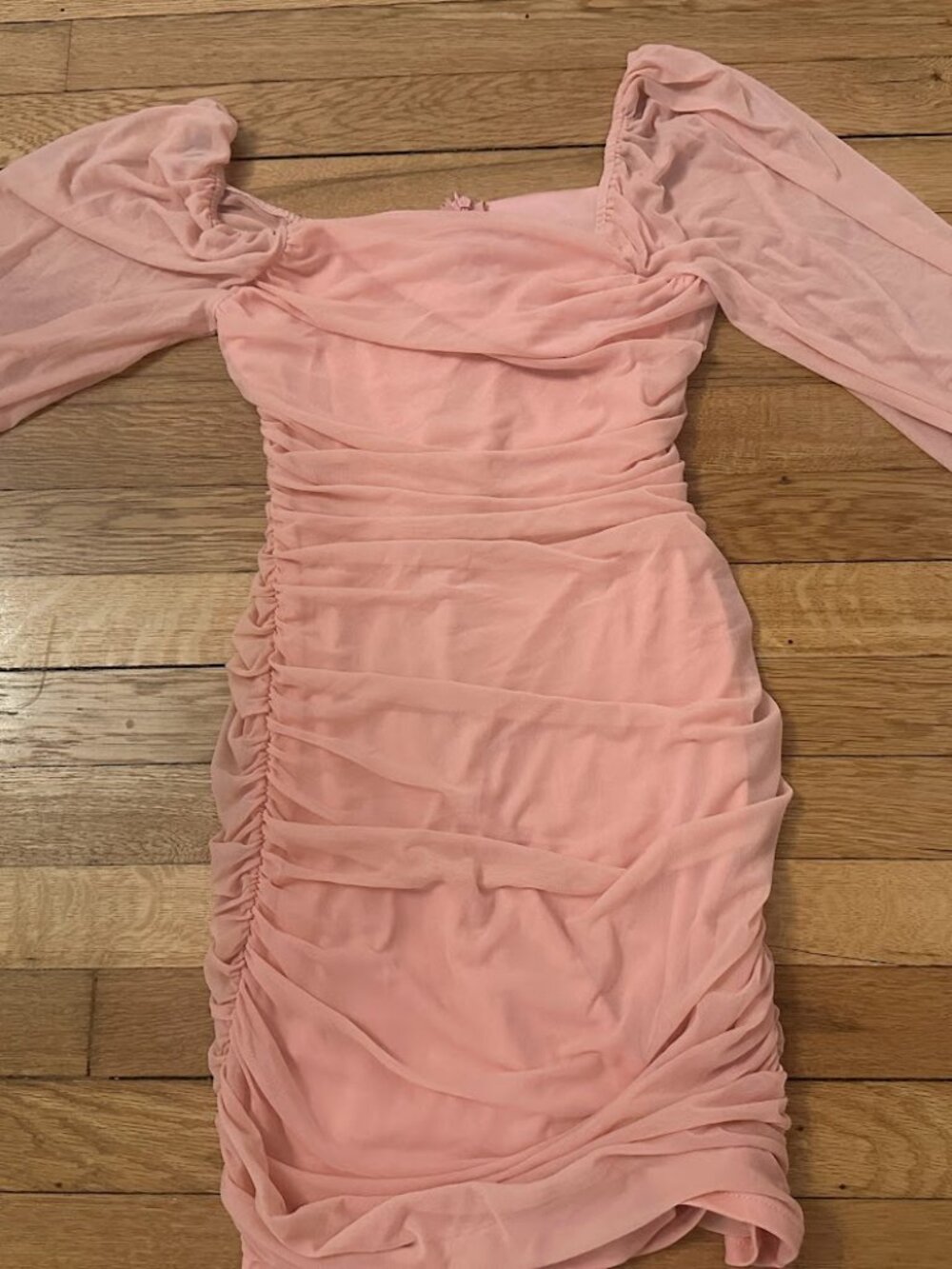 Special Occasion Blush Pink Mesh Midi Dress - NWOT